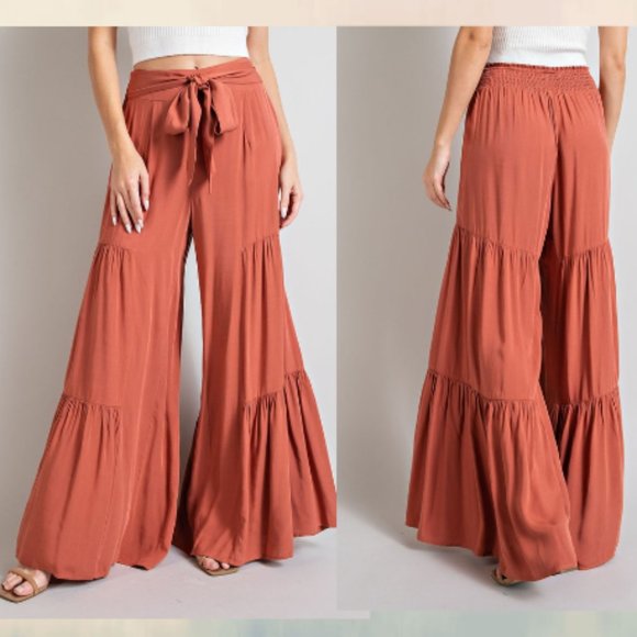 eesome Pants - TIERED WIDE LEG PANTS P001
